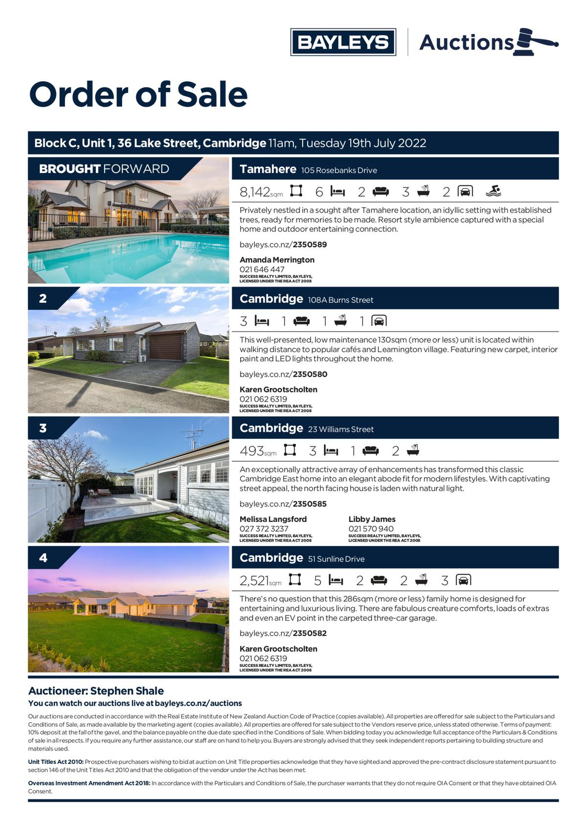 DigiMag® Updated Auction order of sale 19 07 2022